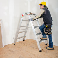 Portable Work-Stand Saw Horse, Aluminum Frame, 12-1/4" D x 56" H Planification Entrepots Molloy