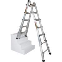 Telescoping Multi-Position Ladder, Aluminum, 300 lbs., CSA Grade 1A Planification Entrepots Molloy