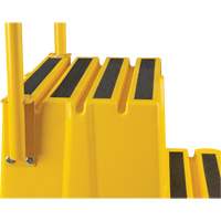 Escabeau industriel, 4 marches, 44" x 22-1/4" x Hauteur 65-1/8" Planification Entrepots Molloy