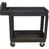 Utility Cart, 2 Tiers, 17-1/8" x 33-1/2" x 37-5/8", 550 lbs. Capacity Planification Entrepots Molloy