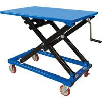 Manual Scissor Lift Table, 37-3/8" L x 23-5/8" W, Steel, 660 lbs. Capacity Planification Entrepots Molloy