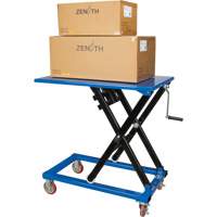 Manual Scissor Lift Table, 37-3/8" L x 23-5/8" W, Steel, 660 lbs. Capacity Planification Entrepots Molloy