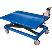 Manual Scissor Lift Table, 37-3/8" L x 23-5/8" W, Steel, 660 lbs. Capacity Planification Entrepots Molloy