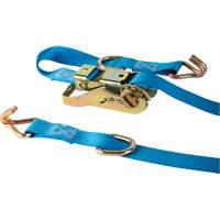 Ratchet Strap, J-Hook, 1" W x 16' L, 835 lbs. (379 kg) WLL Planification Entrepots Molloy