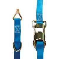 Ratchet Strap, J-Hook, 1" W x 16' L, 835 lbs. (379 kg) WLL Planification Entrepots Molloy