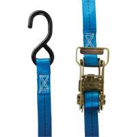 Ratchet Strap, J-Hook, 15' W x 1" L, 500 lbs. (227 kg) Working Load Limit Planification Entrepots Molloy