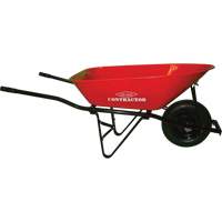 Contractor Wheelbarrow, 6 cu. ft., Steel Tray Planification Entrepots Molloy