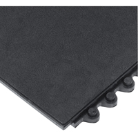 24/Seven&reg; Matting, Rubber, 3' W x 3' L, 5/8" Thick, Black Planification Entrepots Molloy