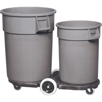 Socle roulant Tandem Brute, Noir Planification Entrepots Molloy