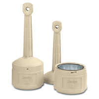 Smokers Cease-Fire&reg; Cigarette Butt Receptacle, Free-Standing, Plastic, 4 US gal. Capacity, 38-1/2" Height Planification Entrepots Molloy