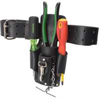 Tool Belt Pouch, Multiple Tool Holder, Leather, 4 Pockets Planification Entrepots Molloy