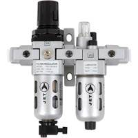 Filtre &agrave; air miniature en deux parties, r&eacute;gulateur et lubrificateur AFRLCM14, 1/4" NPT Planification Entrepots Molloy