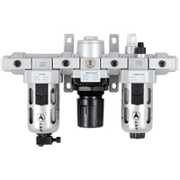 Filtre &agrave; air interm&eacute;diaire en trois parties, r&eacute;gulateur & lubrificateur AFRLMI38, 3/8" NPT Planification Entrepots Molloy