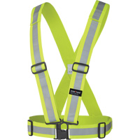 5592 Elastic Safety Harness, High Visibility Lime-Yellow, Silver Reflective Colour, One Size Planification Entrepots Molloy