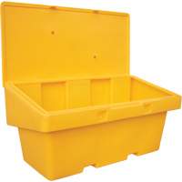 Salt Sand Container SOS, With Hasp, 72" x 36" x 36", 36 cu. Ft., Yellow Planification Entrepots Molloy