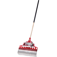 Multi-Purpose Lawn Rake, 20" Blade, 20 Tines, Hardwood Handle, Steel Blade Planification Entrepots Molloy