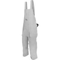Leather Welding Apron, Split-Leg Bib, Pearl Grey Planification Entrepots Molloy