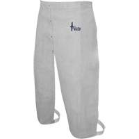 Leather Welding Apron, Split-Leg Waist, 32" L, Pearl Grey Planification Entrepots Molloy