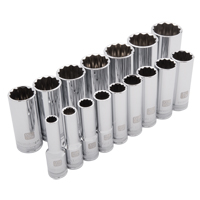 Jeu de douilles SAE, 16 Mcx, Prise de 1/2", Profond Planification Entrepots Molloy