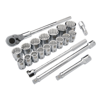 Jeu de douilles SAE, 21 Mcx, Prise de 3/4" Planification Entrepots Molloy