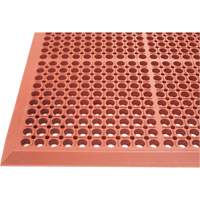 Tapis de s&eacute;rie Competitor, &agrave; fentes, 3' x 5' x 7/8", Orange, Caoutchouc naturel Planification Entrepots Molloy