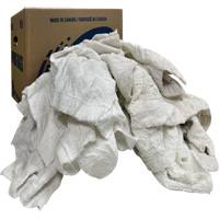 Boîte de chiffons d'essuyage, Tissu &eacute;ponge, Blanc, 10 lb Planification Entrepots Molloy