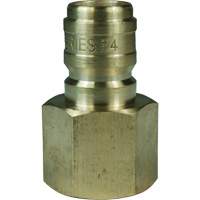 DQC E-Series Straight Through Interchange Plug, Brass, 3/4", Female NPTF, 1700 PSI Planification Entrepots Molloy