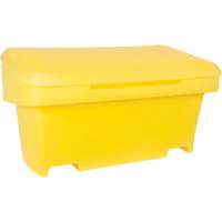 Heavy-Duty Outdoor Salt and Sand Storage Container, 24" x 48" x 24", 10 cu. Ft., Yellow Planification Entrepots Molloy