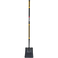 Pro Square Point Shovel, Fibreglass, Tempered Steel Blade, Straight Handle, 48" Long Planification Entrepots Molloy