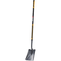 Pro Square Point Shovel, Fibreglass, Tempered Steel Blade, Straight Handle, 48" Long Planification Entrepots Molloy