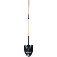 Round Point Shovel, Tempered Steel Blade, Hardwood, Straight Handle NN244 | Planification Entrepots Molloy