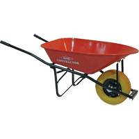 Big Wheel Contractor Wheelbarrow, 6 cu. ft., Steel Tray Planification Entrepots Molloy