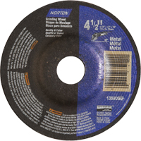Meules &agrave; moyeu d&eacute;port&eacute; en m&eacute;tal, 4-1/2" x 1/4", Arbre 7/8", Oxyde d'aluminium, Type 27 Planification Entrepots Molloy