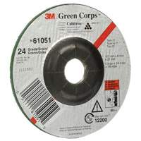 Green Corps Flexible Grinding Wheel, 5" x 1/4", 7/8" Arbor, Ceramic, Type 1 Planification Entrepots Molloy