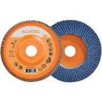 Disque &agrave; lamelles AllSteel, 5" x 7/8", Type 27, Grain 40, Alumine de zirconium Planification Entrepots Molloy