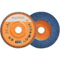 Disque &agrave; lamelles AllSteel, 7" x 7/8", Type 27, Grain 40, Alumine de zirconium Planification Entrepots Molloy