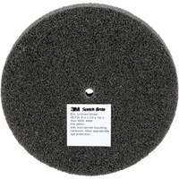 Meule unitaris&eacute;e EXL Scotch-Brite, 5" x 1/2", Arbre de 1/4", Grain de Fin, Carbure de silicium Planification Entrepots Molloy