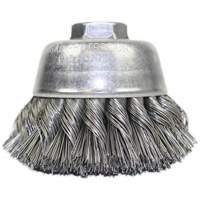 Knot Wire Cup Brush, 3-1/2" Dia. x 5/8"-11 Arbor Planification Entrepots Molloy