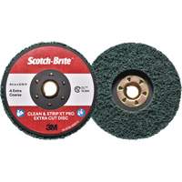Disque extra coupe  Clean and Strip  XT Pro Scotch-Brite, 4-1/2" dia., Grain Extra grossier, Oxyde d'aluminium Planification Entrepots Molloy