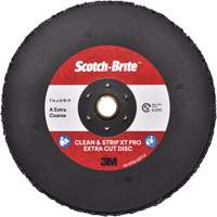 Disque extra coupe  Clean and Strip  XT Pro Scotch-Brite, 7" dia., Grain Extra grossier, Oxyde d'aluminium Planification Entrepots Molloy