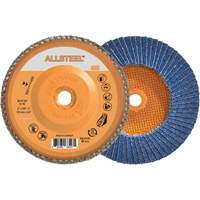 Disque &agrave; lamelles AllSteel, 5" x 5/8"-11, Type 27, Grain 40, Alumine de zirconium Planification Entrepots Molloy