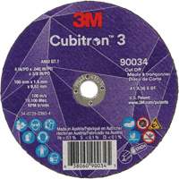 Cubitron 3 Cut-Off Wheel, 4" x 0.045", 3/8" Arbor, Type T1, Ceramic, 21000 RPM Planification Entrepots Molloy
