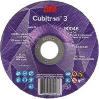 Cubitron 3 Cut-Off Wheel, 5" x 0.09", 7/8" Arbor, Type T27, Ceramic, 12250 RPM Planification Entrepots Molloy