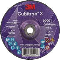 Cubitron 3 Depressed Centre Grinding Wheel, 4" x 1/4", 3/8" Arbor, Ceramic, Type T27 Planification Entrepots Molloy
