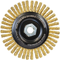 Brosse m&eacute;tallique &agrave; touret sans cr&eacute;ation d'&eacute;tincelles, 6" dia. x 5/8"-11 arbre Planification Entrepots Molloy