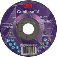 Cubitron 3 Cut and Grind Wheel, 4-1/2" x 1/8", 7/8" Arbor, Type 27, 36 Grit, Ceramic Planification Entrepots Molloy
