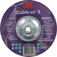 Cubitron 3 Cut and Grind Wheel, 7" x 1/8", 5/8"-11 Arbor, Type 27, 36 Grit, Ceramic Planification Entrepots Molloy
