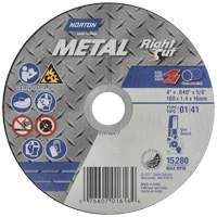 Metal RightCut Right Angle Cut-Off Wheel, 4-1/2" x 0.04", 7/8" Arbor, Type 01/41, Aluminum Oxide, 13580 RPM Planification Entrepots Molloy