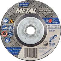 Meule pour le m&eacute;tal, 4-1/2" x 1/4", Arbre 5/8"-11, Oxyde d'aluminium, Type 27 Planification Entrepots Molloy