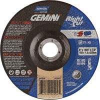 Gemini RightCut Right Angle Cut-Off Wheel, 6" x 0.045", 7/8" Arbor, Type 27/42, Aluminum Oxide, 10185 RPM Planification Entrepots Molloy